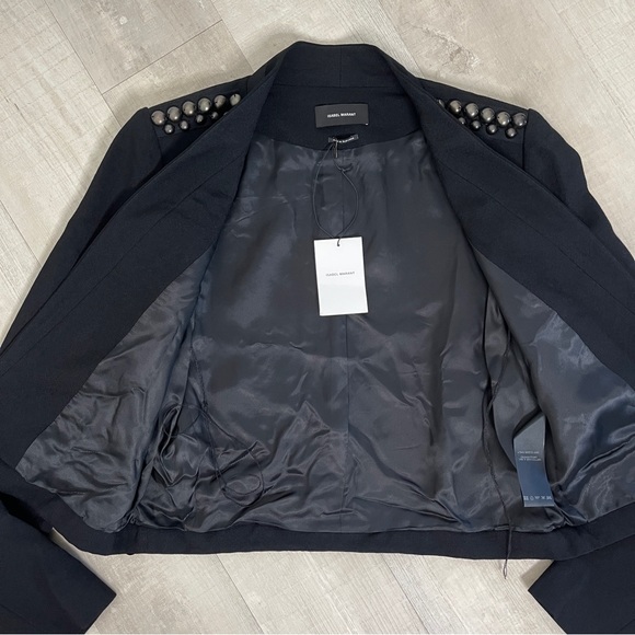 Isabel Marant Black Studded Embellished Wool Blazer Jacket - NEW! - Picture 5 of 17